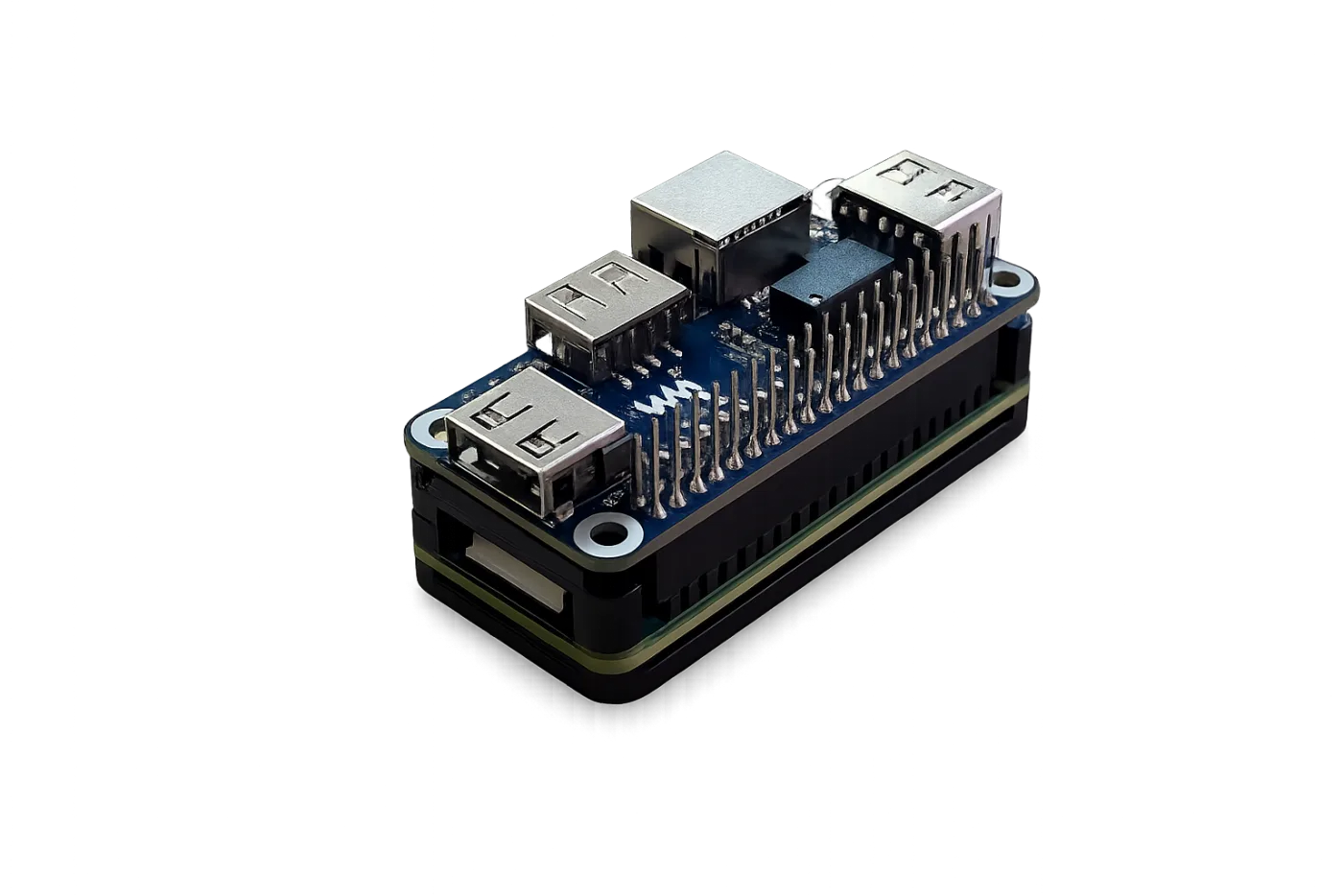 Raspberry Pi Zero WH with PoE Ethernet and USB Hub HAT